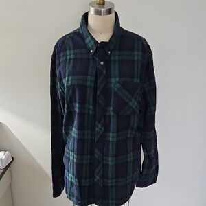 CLOUDVEIL MENS SIZR XLMen's Blue and Green Plaid Shirt